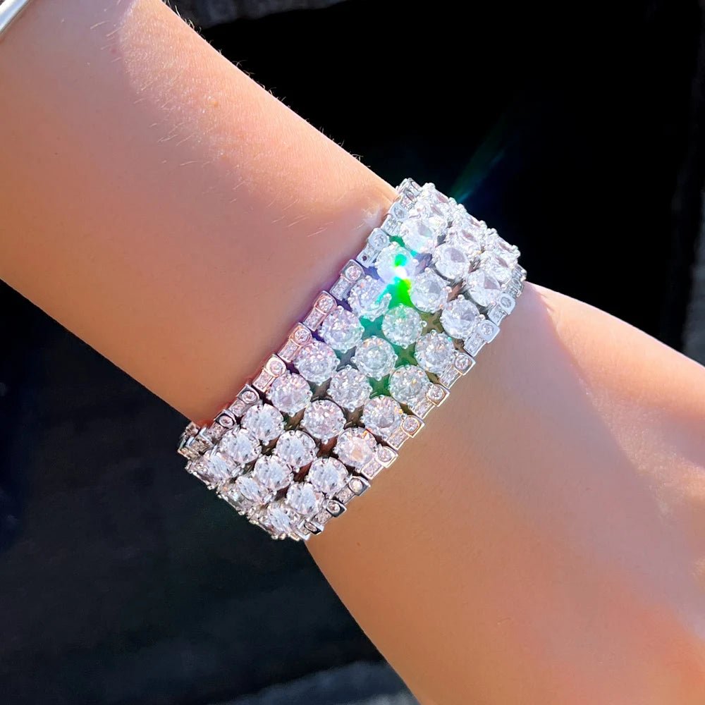 BraceletsMulti-Layer Round Tennis Bracelets CB343 - WS JewelleryBraceletBridal BraceletTennis Bracelet