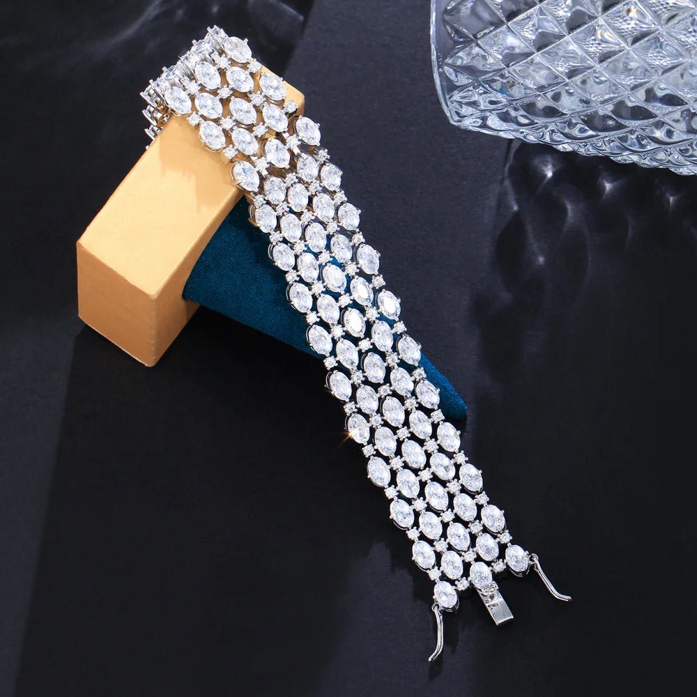 BraceletsMultiple Oval Round Bracelets Bangles CB331 - WS JewelleryBraceletBridal BraceletTennis Bracelet