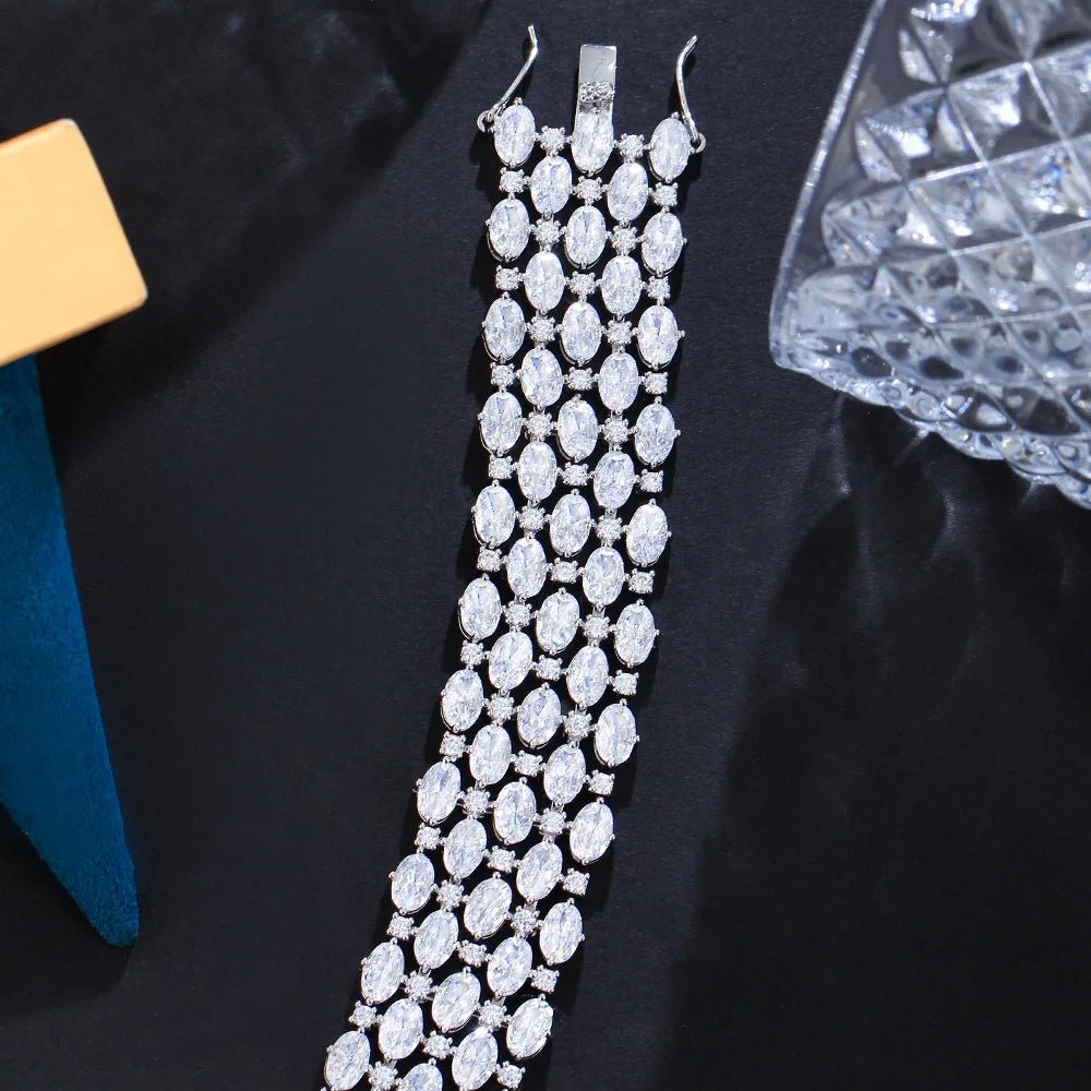 BraceletsMultiple Oval Round Bracelets Bangles CB331 - WS JewelleryBraceletBridal BraceletTennis Bracelet