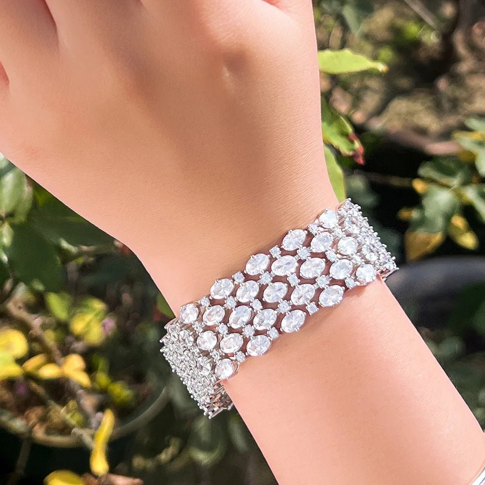 BraceletsMultiple Oval Round Bracelets Bangles CB331 - WS JewelleryBraceletBridal BraceletTennis Bracelet