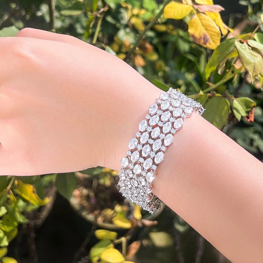 BraceletsMultiple Oval Round Bracelets Bangles CB331 - WS JewelleryBraceletBridal BraceletTennis Bracelet