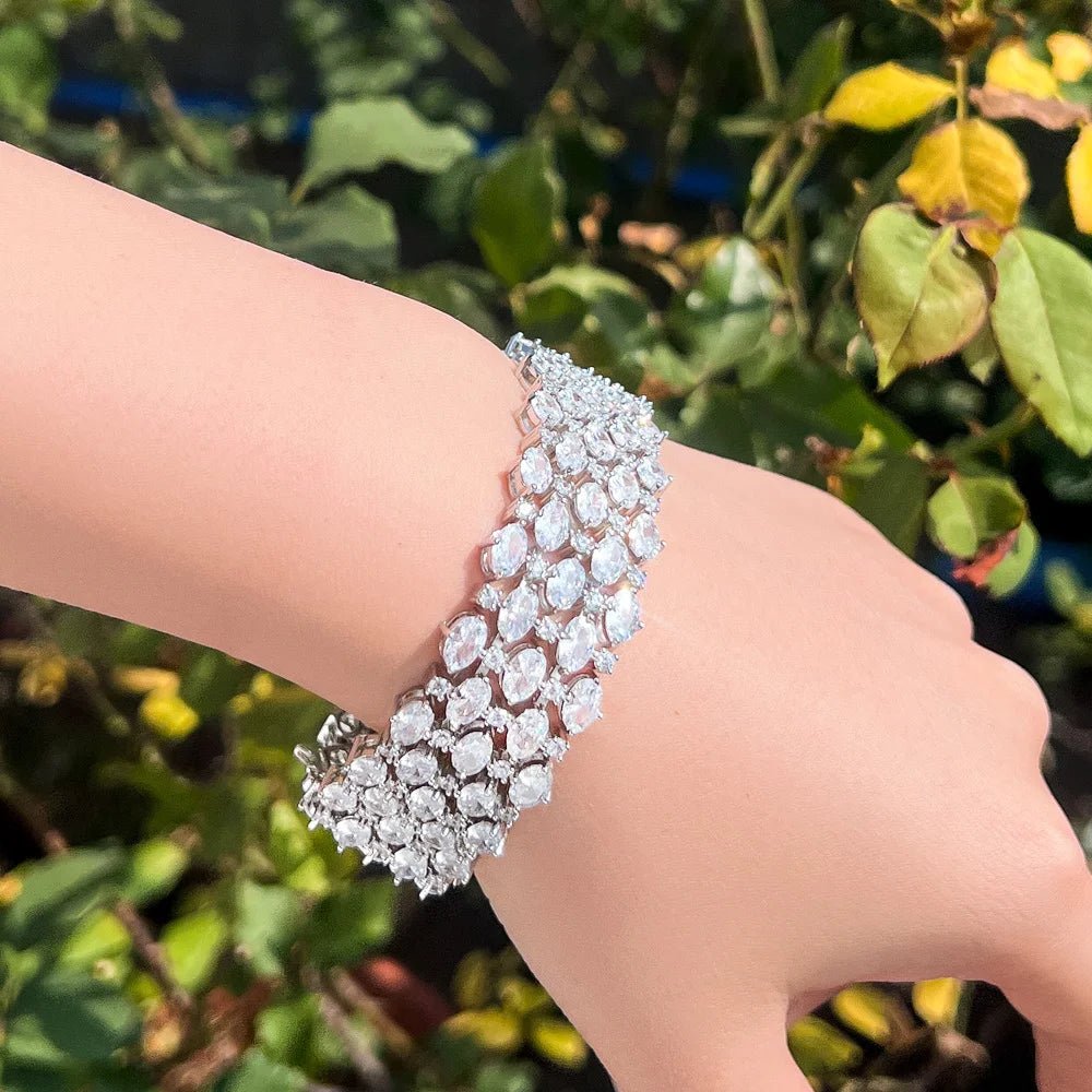 BraceletsMultiple Oval Round Bracelets Bangles CB331 - WS JewelleryBraceletBridal BraceletTennis Bracelet