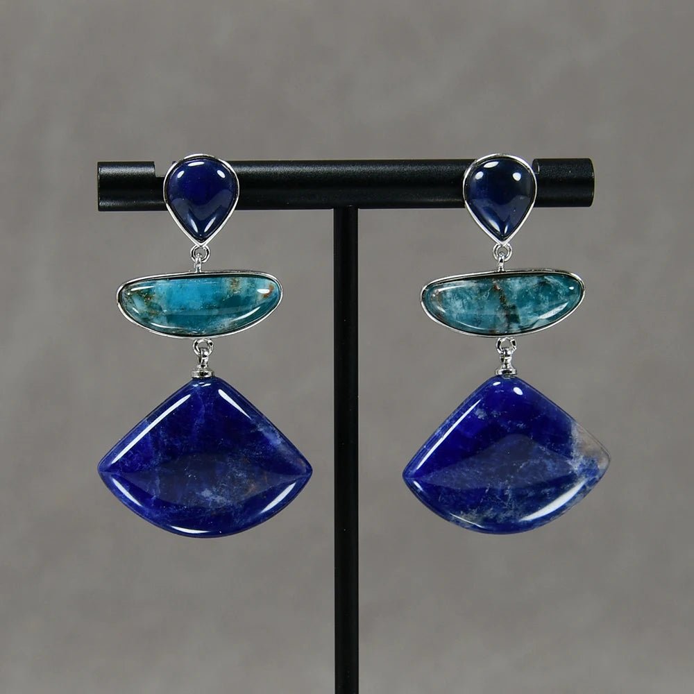 EarringsNatural Blue Apatite Sodalite Stud Earrings - WS JewelleryEarringNatural Stone ColelctionNatural Stone Earring