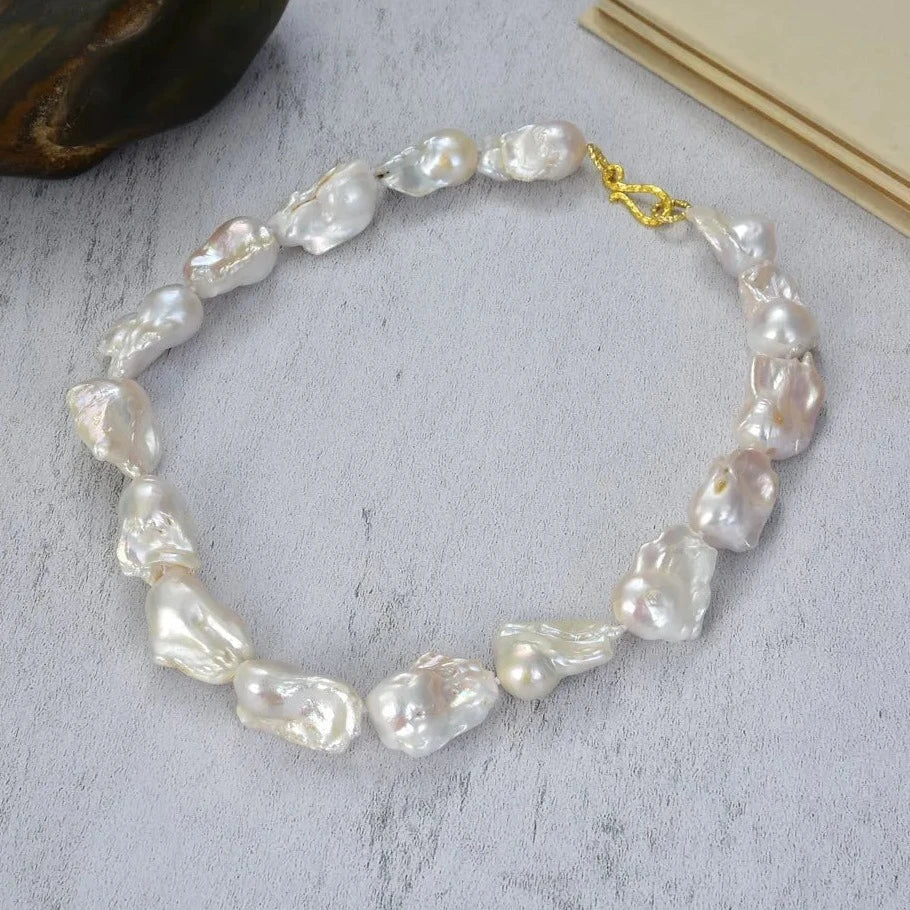 NecklacesNautral Freshwater Baroque Pearl Chokers Necklace - WS JewelleryNatural Stone ColelctionNatural Stone NecklacePearl Chocker