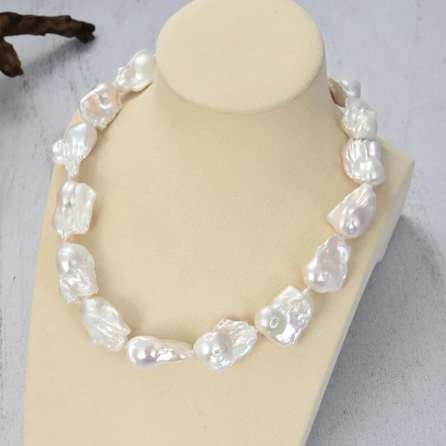 NecklacesNautral Freshwater Baroque Pearl Chokers Necklace - WS JewelleryNatural Stone ColelctionNatural Stone NecklacePearl Chocker