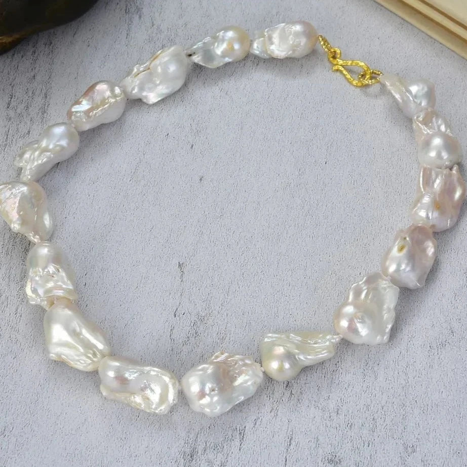 NecklacesNautral Freshwater Baroque Pearl Chokers Necklace - WS JewelleryNatural Stone ColelctionNatural Stone NecklacePearl Chocker