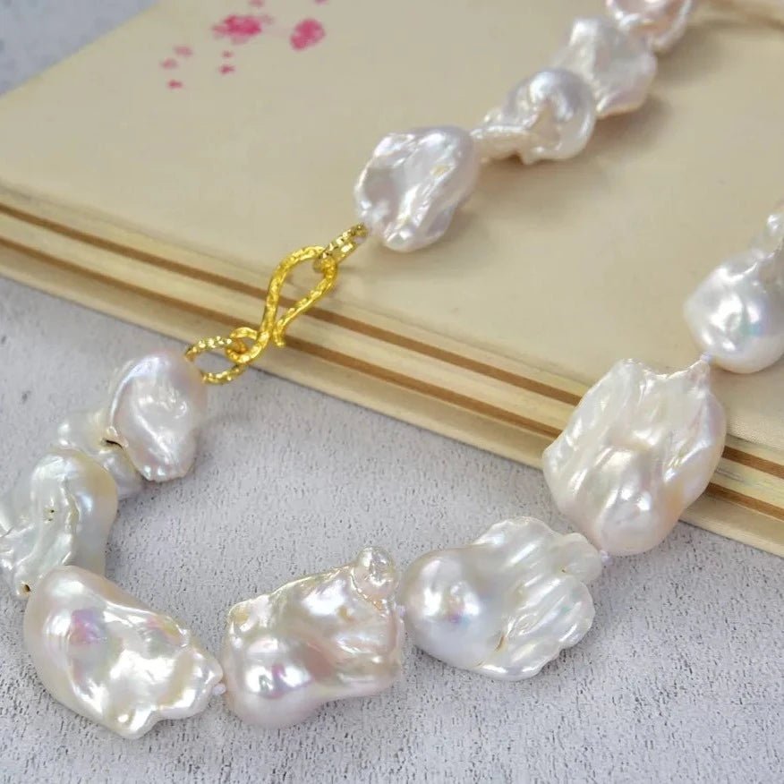 NecklacesNautral Freshwater Baroque Pearl Chokers Necklace - WS JewelleryNatural Stone ColelctionNatural Stone NecklacePearl Chocker