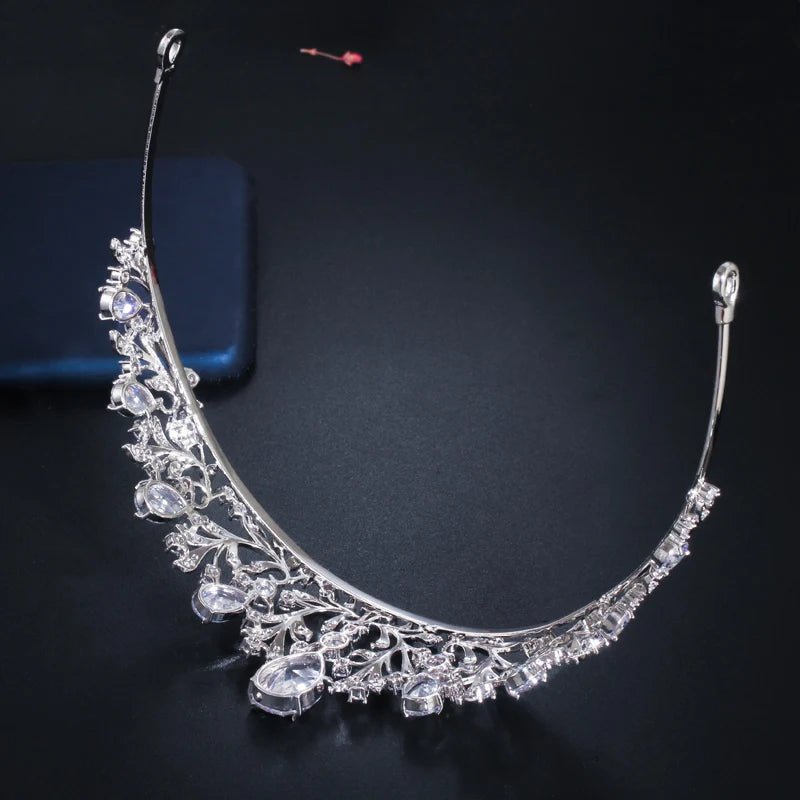 TiarasPear Cut Leaf Princess Tiaras A026 - WS JewelleryBridal TiaraHair AccessoriesQueen Tiara