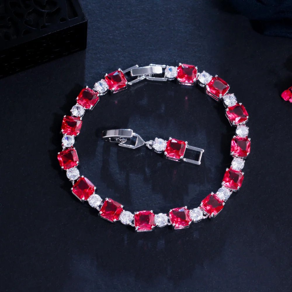 BraceletsPink Cube Tennis Chain Bracelet CB276 - WS JewelleryBraceletTennis Bracelet