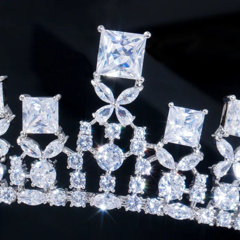 TiarasPrincess Cut Wedding Crown Tiara A018 - WS JewelleryBridal TiaraHair AccessoriesQueen Tiara