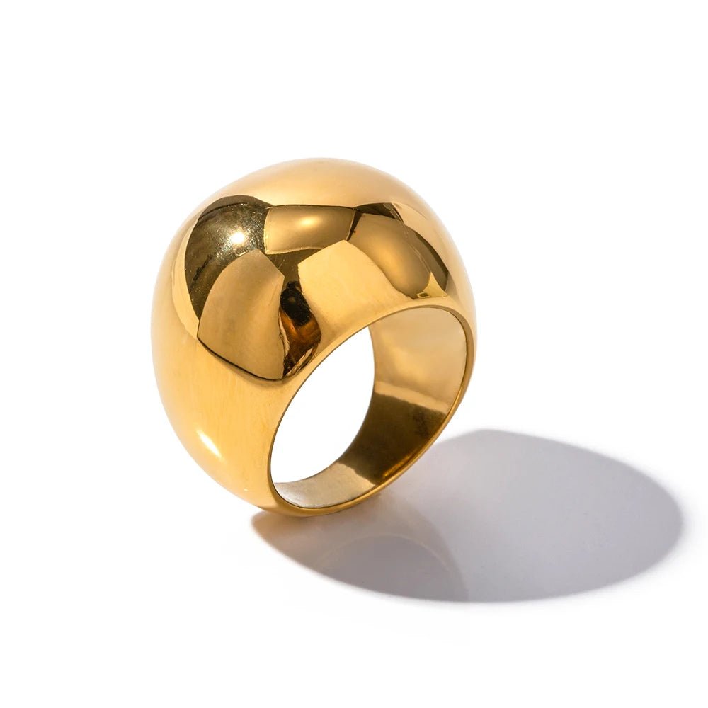 Punk Chunky Stainless Steel Spherical Rings - WS JewelleryStainless Steel