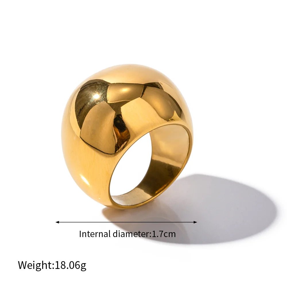 Punk Chunky Stainless Steel Spherical Rings - WS JewelleryStainless Steel