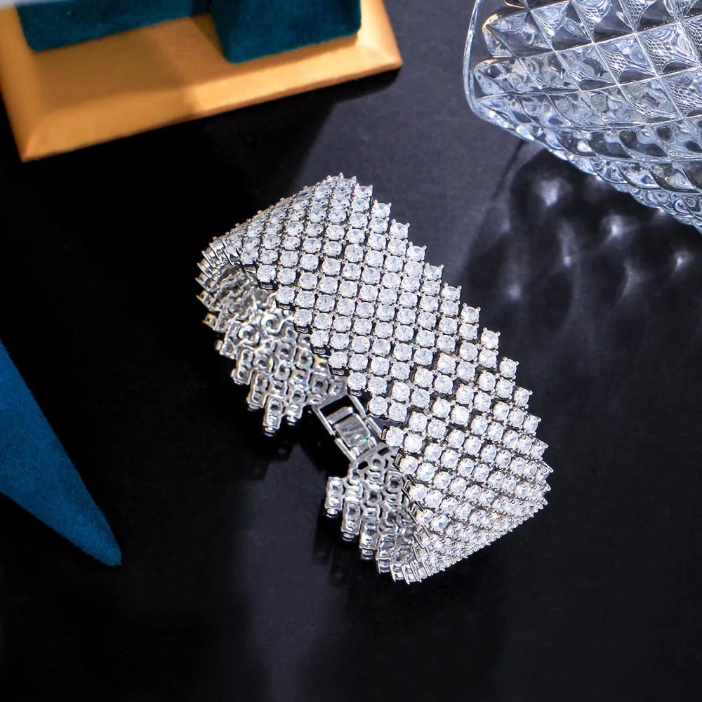 BraceletsRound Paved Chunky Tennis Bracelets CB313 - WS JewelleryBraceletBridal BraceletTennis Bracelet