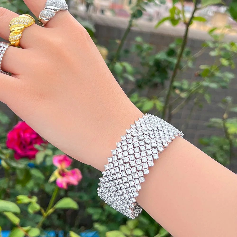 BraceletsRound Paved Chunky Tennis Bracelets CB313 - WS JewelleryBraceletBridal BraceletTennis Bracelet