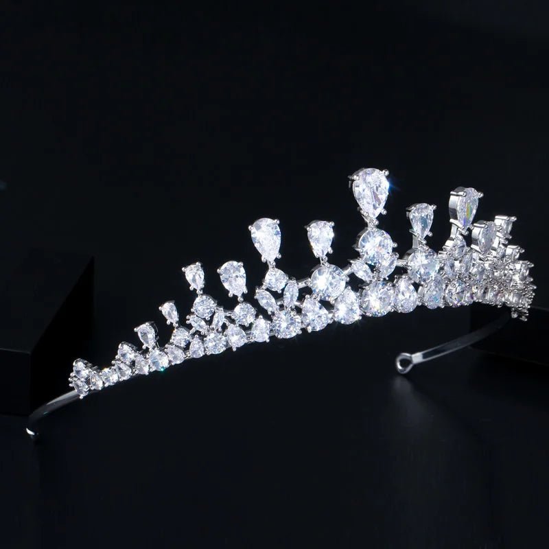TiarasRoyal Shiny Wedding Tiara Crowns A015 - WS JewelleryBridal TiaraHair AccessoriesQueen Tiara