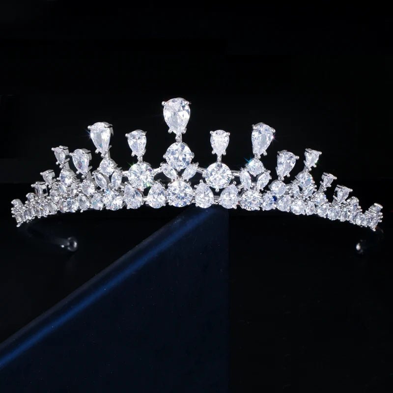 TiarasRoyal Shiny Wedding Tiara Crowns A015 - WS JewelleryBridal TiaraHair AccessoriesQueen Tiara