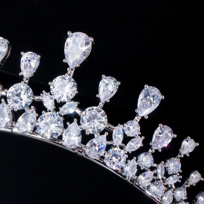 TiarasRoyal Shiny Wedding Tiara Crowns A015 - WS JewelleryBridal TiaraHair AccessoriesQueen Tiara