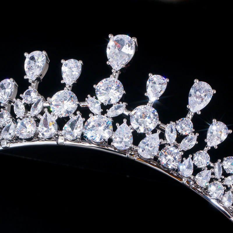 TiarasRoyal Shiny Wedding Tiara Crowns A015 - WS JewelleryBridal TiaraHair AccessoriesQueen Tiara