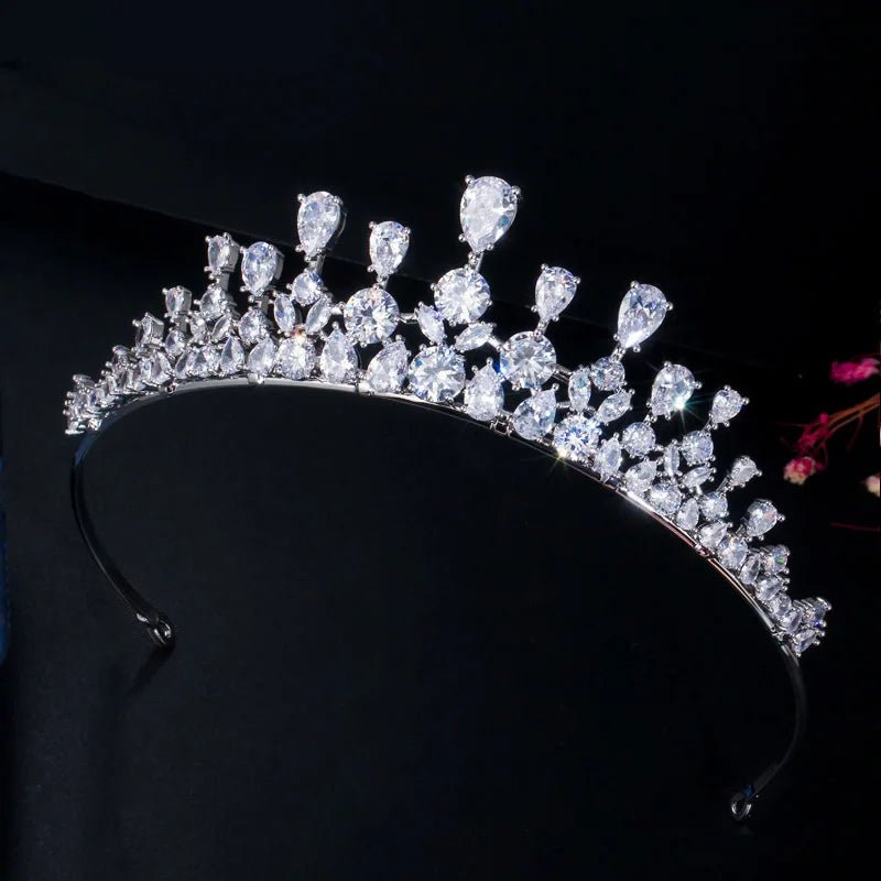 TiarasRoyal Shiny Wedding Tiara Crowns A015 - WS JewelleryBridal TiaraHair AccessoriesQueen Tiara