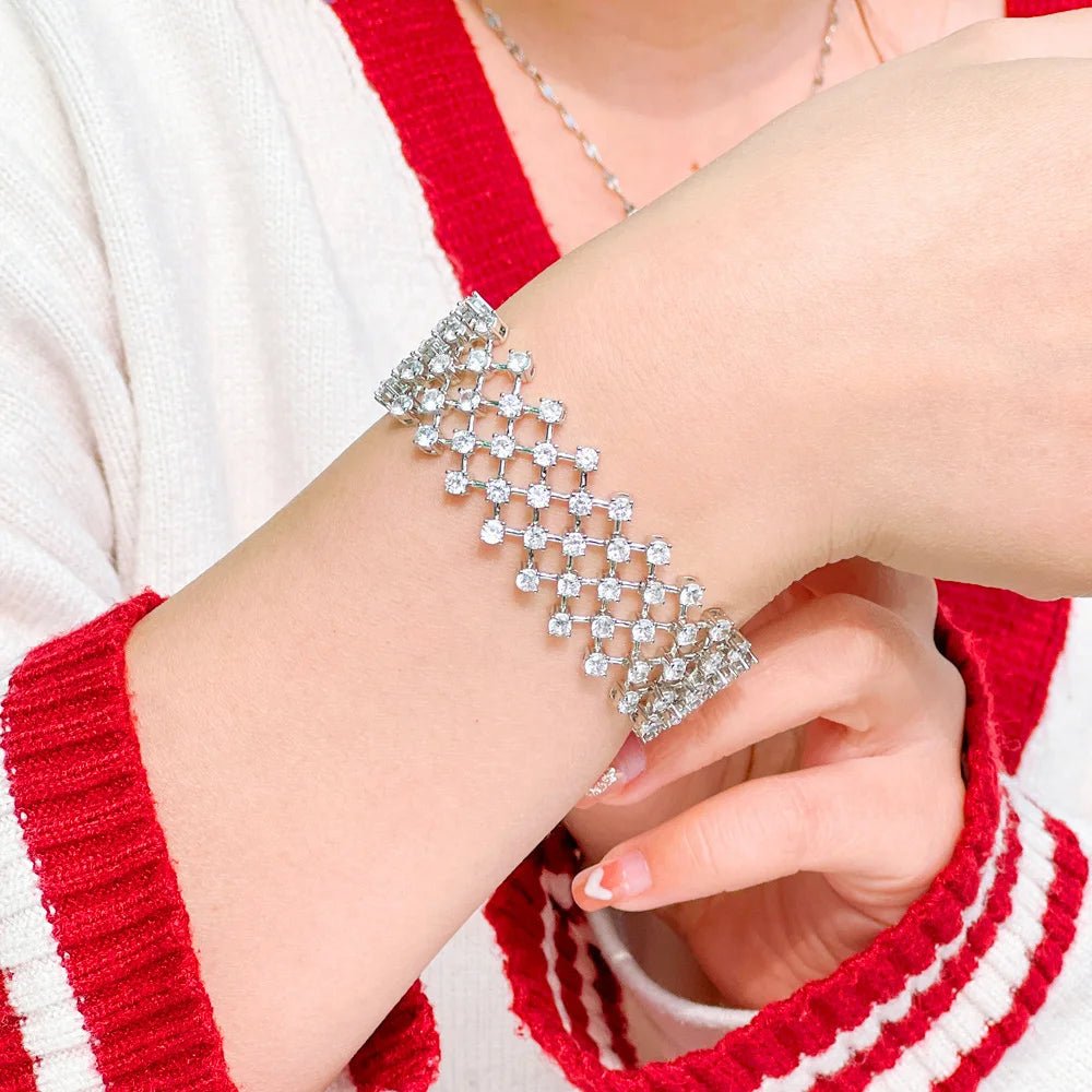 BraceletsShiny Multi Layered Bracelets CB310 - WS JewelleryBraceletBridal BraceletTennis Bracelet