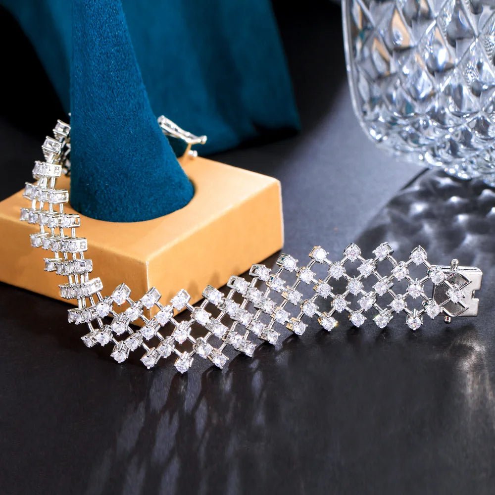 BraceletsShiny Multi Layered Bracelets CB310 - WS JewelleryBraceletBridal BraceletTennis Bracelet
