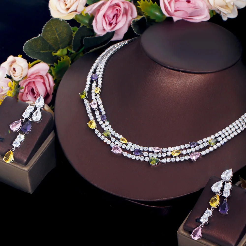 Jewellery SetShiny Turtle Colorful Multilayer Wedding Bridal Party Jewelry Sets T680 - WS JewelleryBridal Jewelery SetElegant Jewelery SetJewelery Set