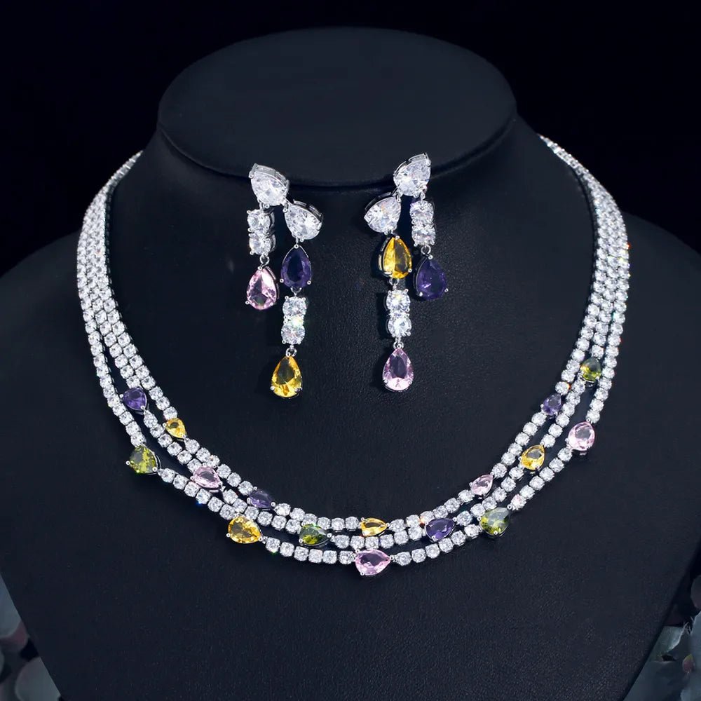 Jewellery SetShiny Turtle Colorful Multilayer Wedding Bridal Party Jewelry Sets T680 - WS JewelleryBridal Jewelery SetElegant Jewelery SetJewelery Set