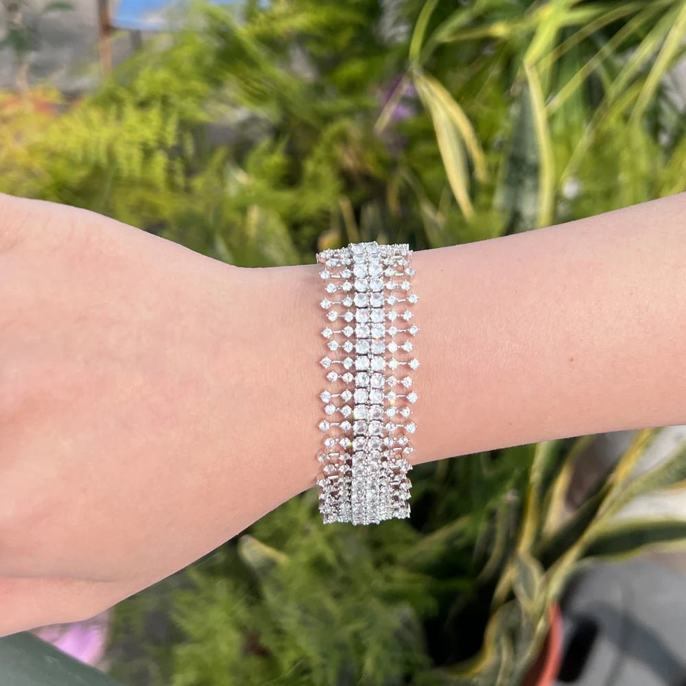 BraceletsSparkling Luxury Chunky Bracelets CB309 - WS JewelleryBraceletBridal BraceletTennis Bracelet