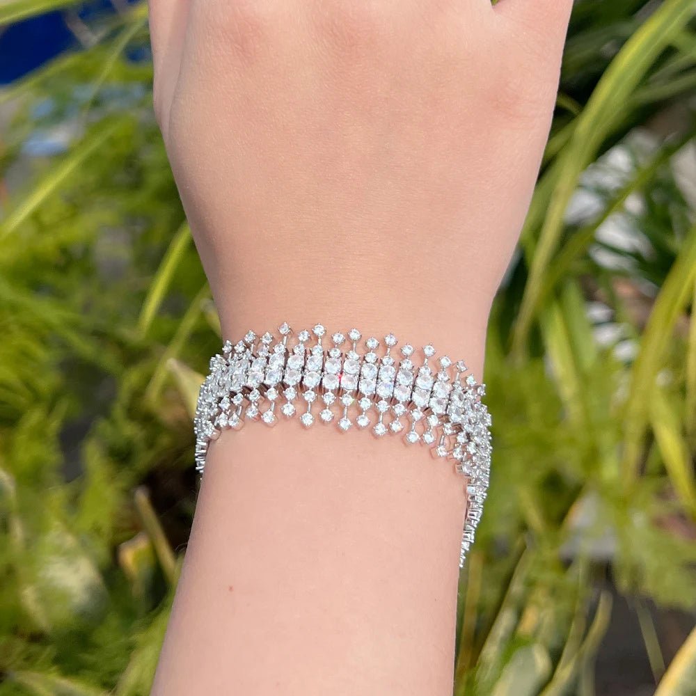 BraceletsSparkling Luxury Chunky Bracelets CB309 - WS JewelleryBraceletBridal BraceletTennis Bracelet