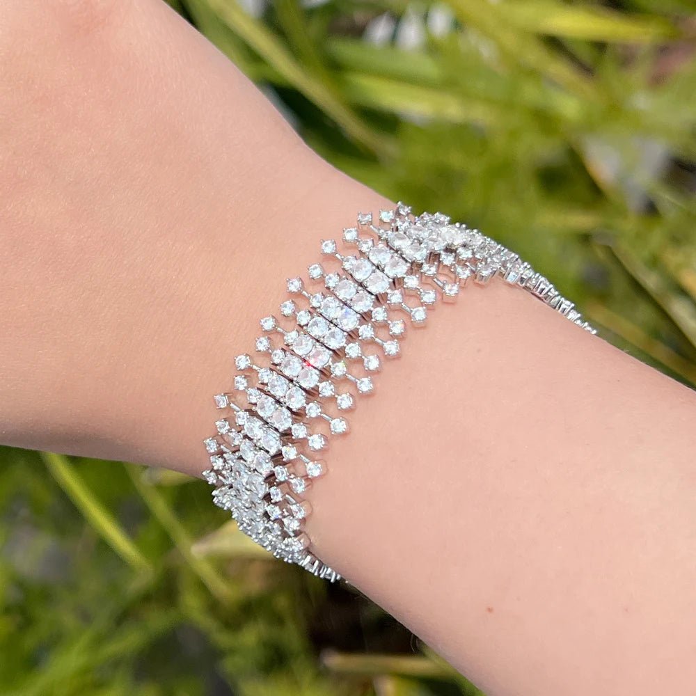 BraceletsSparkling Luxury Chunky Bracelets CB309 - WS JewelleryBraceletBridal BraceletTennis Bracelet