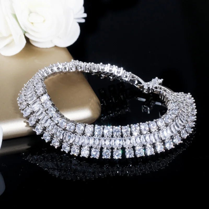 BraceletsSparkling Luxury Tennis Bracelet Bridal CB043 - WS JewelleryBraceletBridal BraceletTennis Bracelet