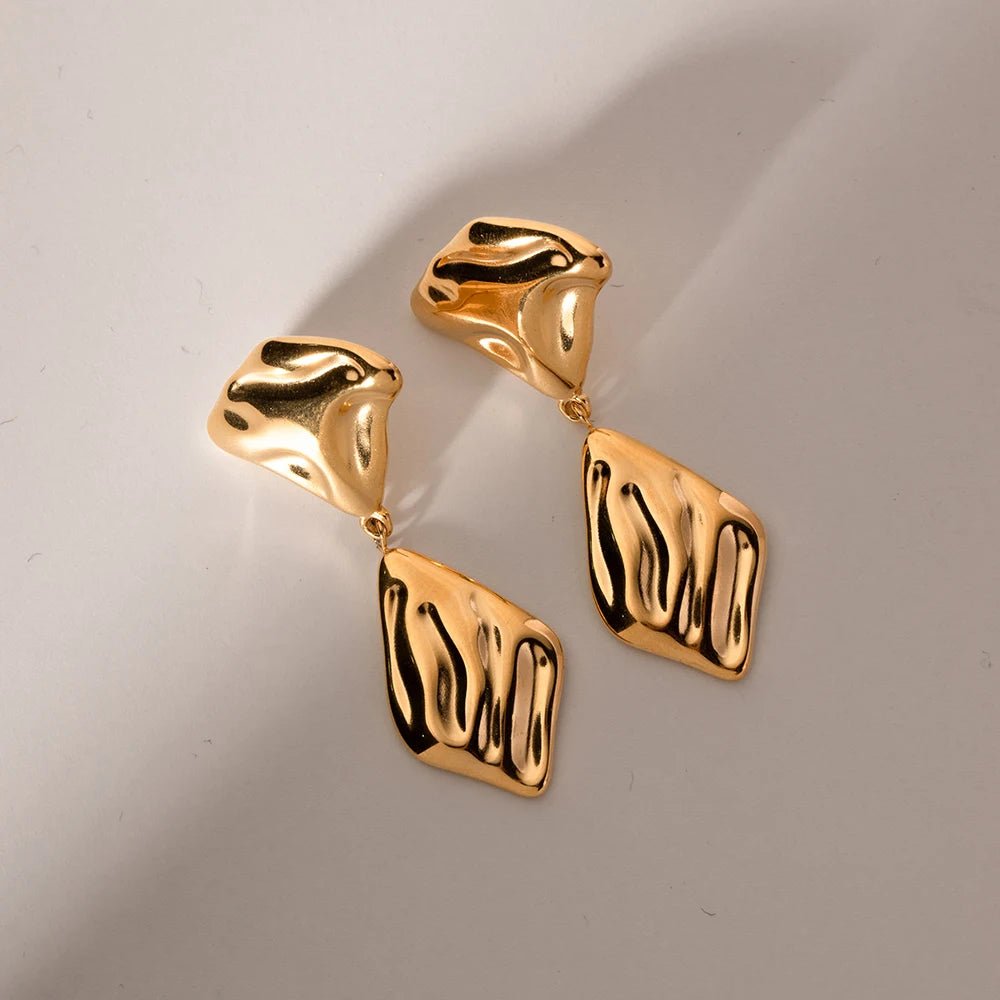 Stainless Steel Geometric Vintage Statement Stud Earrings - WS JewelleryStainless Steel