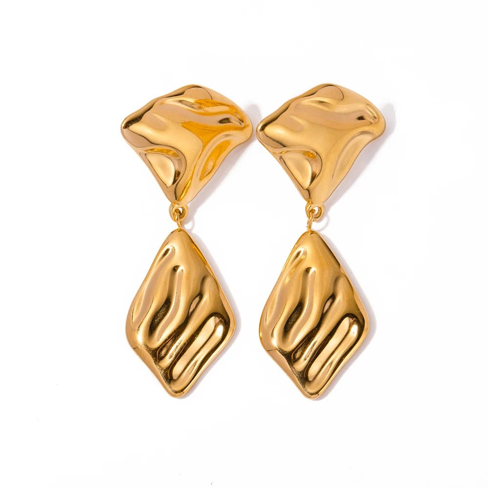 Stainless Steel Geometric Vintage Statement Stud Earrings - WS JewelleryStainless Steel