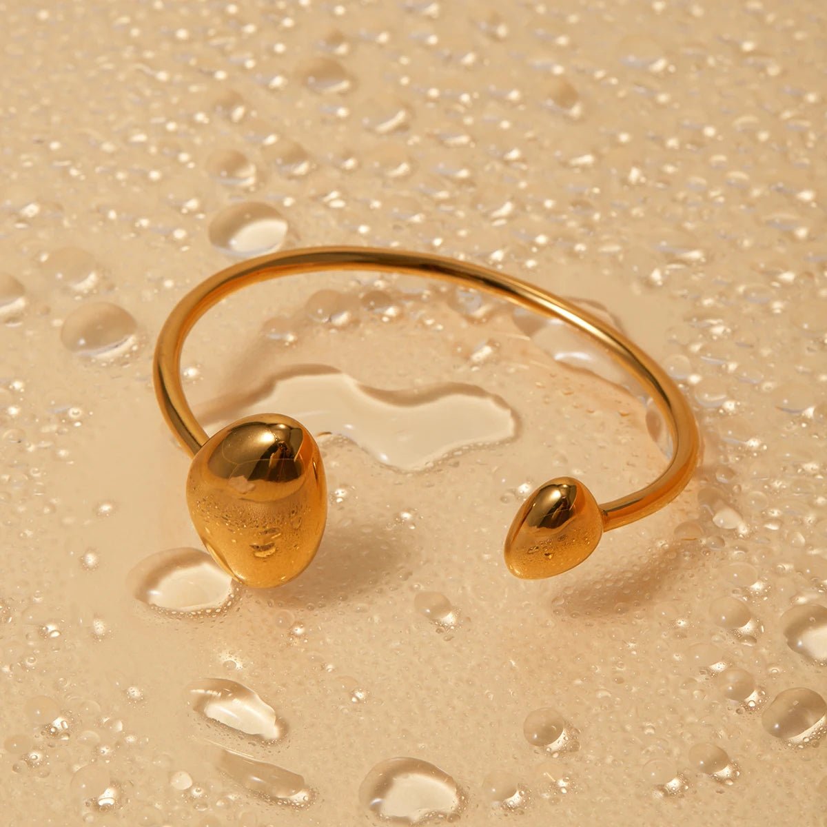 Stainless Steel GP Geometric Open Bracelet - WS JewelleryStainless Steel