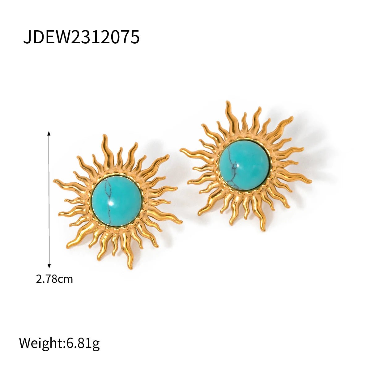 Stainless Steel Sun Flower Ear Clip Earrings - WS JewelleryStainless Steel