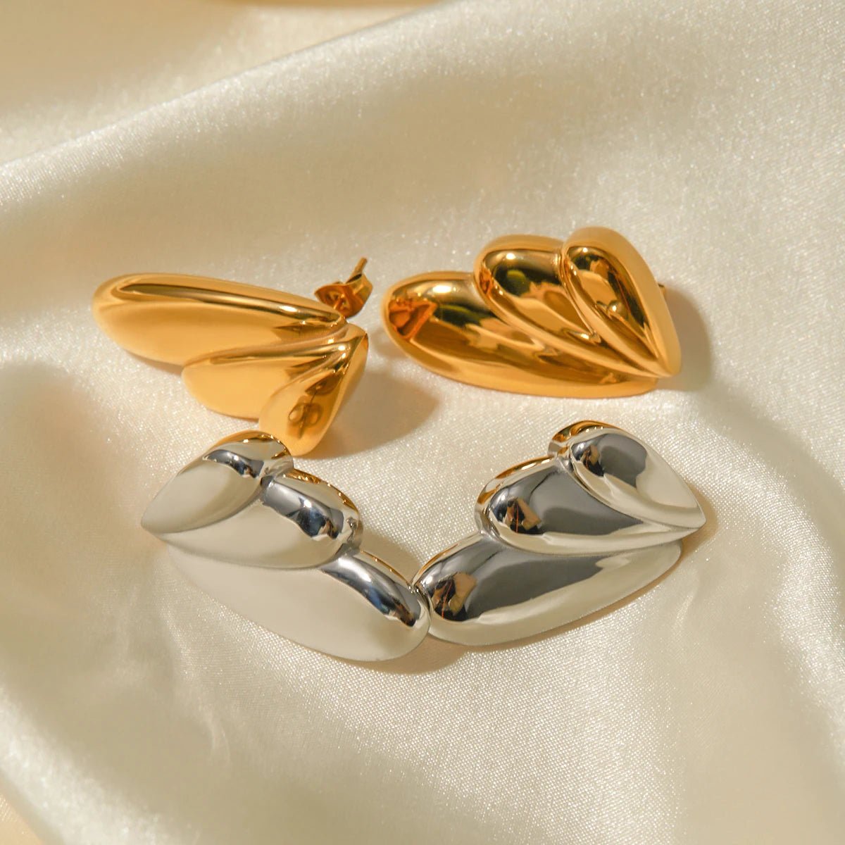 Stainless Steel Waterproof Wing Earrings - WS JewelleryStainless Steel