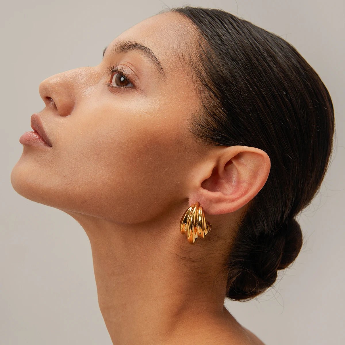 Waterproof Minimalist Geometric Stainless Steel C - shaped Earrings - WS JewelleryStainless Steel