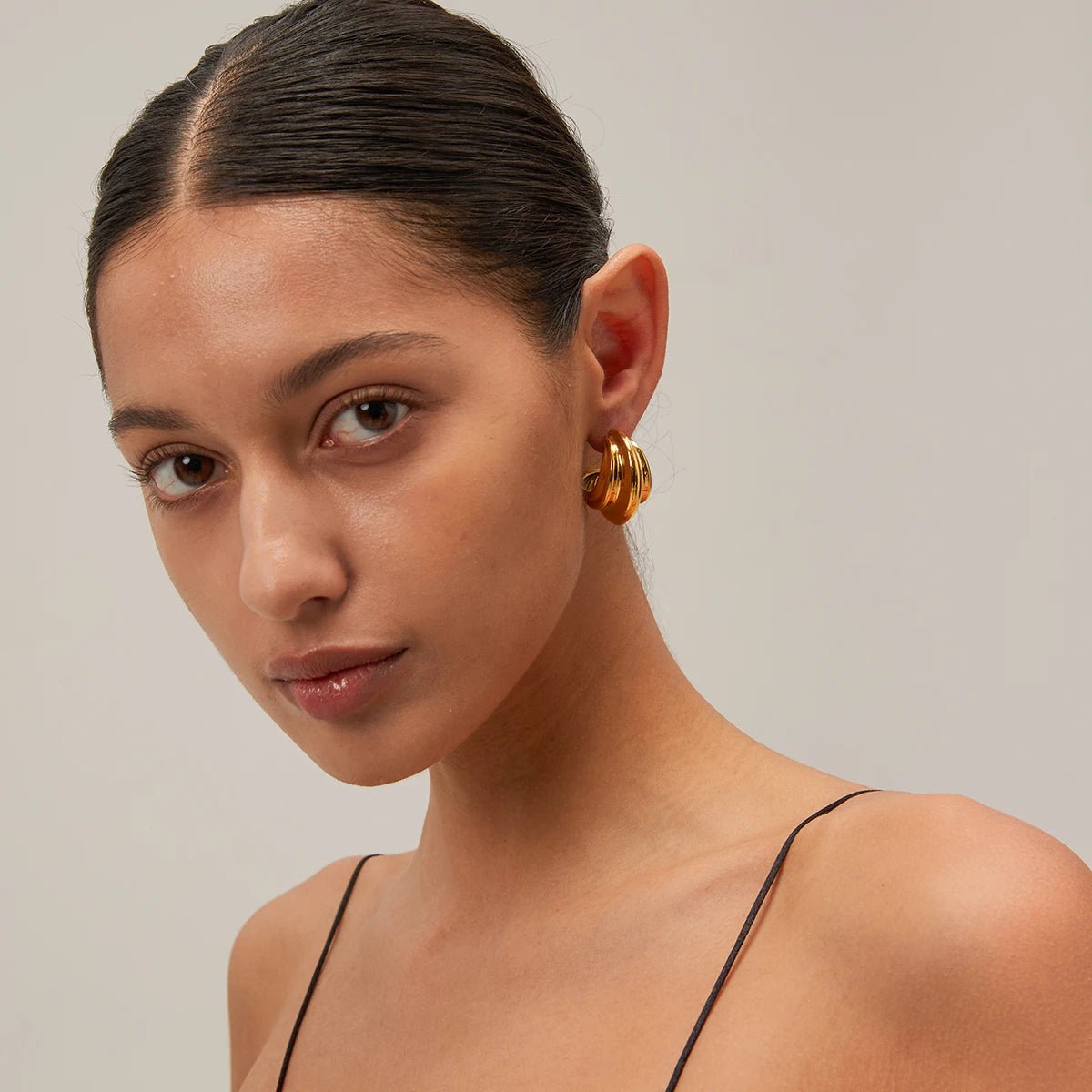 Waterproof Minimalist Geometric Stainless Steel C - shaped Earrings - WS JewelleryStainless Steel