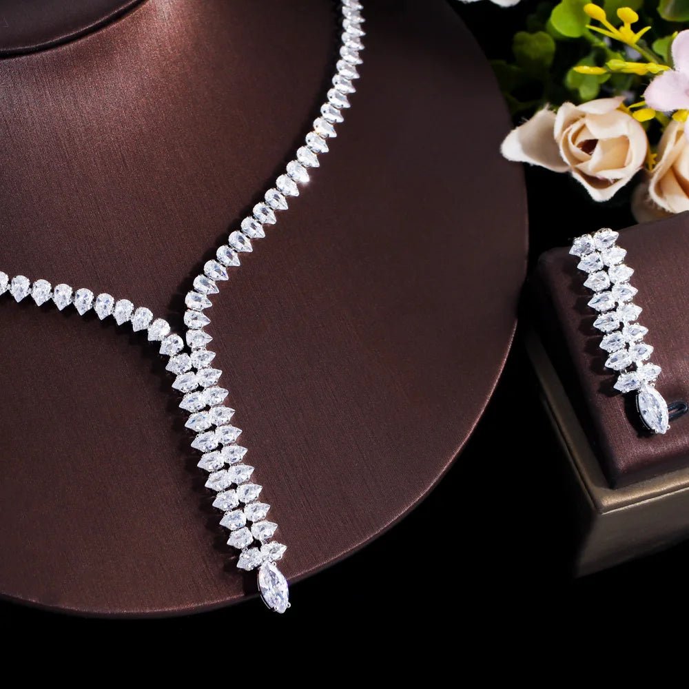 Jewellery SetWhite Wedding Bridal Necklace and Earrings Jewelry Set T626 - WS JewelleryBridal Jewelery SetBridal Jewelry SetElegant Jewelery Set