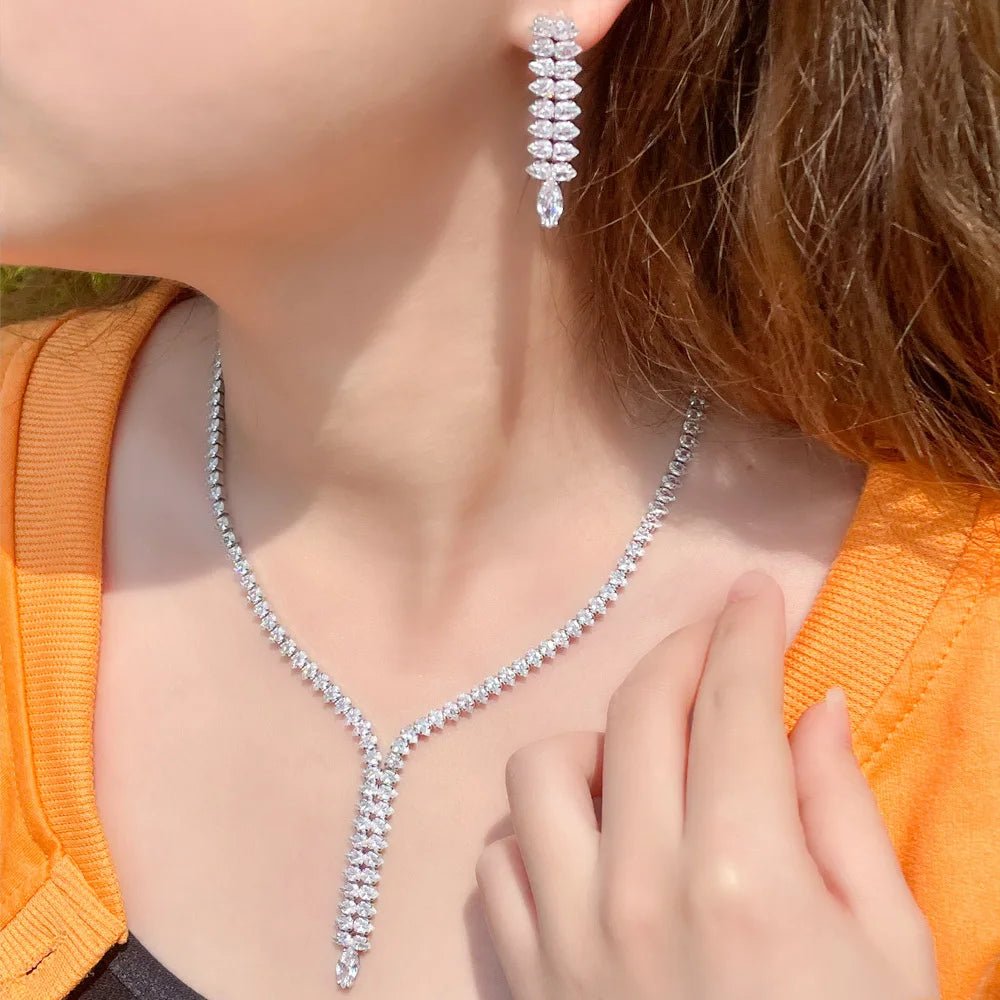 Jewellery SetWhite Wedding Bridal Necklace and Earrings Jewelry Set T626 - WS JewelleryBridal Jewelery SetBridal Jewelry SetElegant Jewelery Set