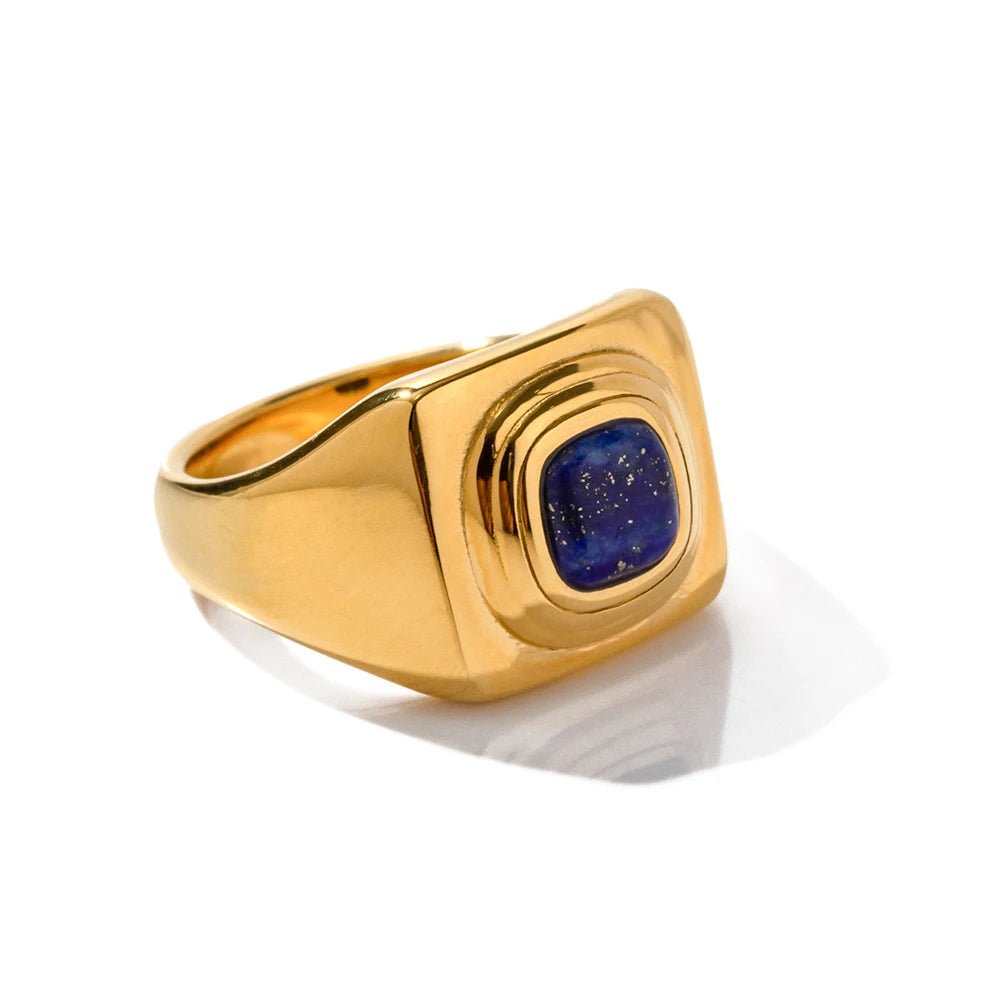 18K Gold Plated Stainless Steel Croissant Statement Ring - WS JewelleryStainless Steel