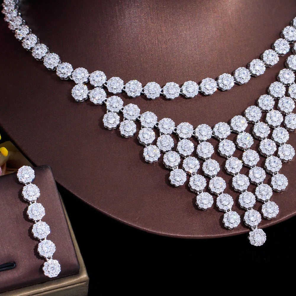 Jewellery Set2Pcs Round Dangle Bridal Jewelry Sets T727 - WS JewelleryJewellery Set