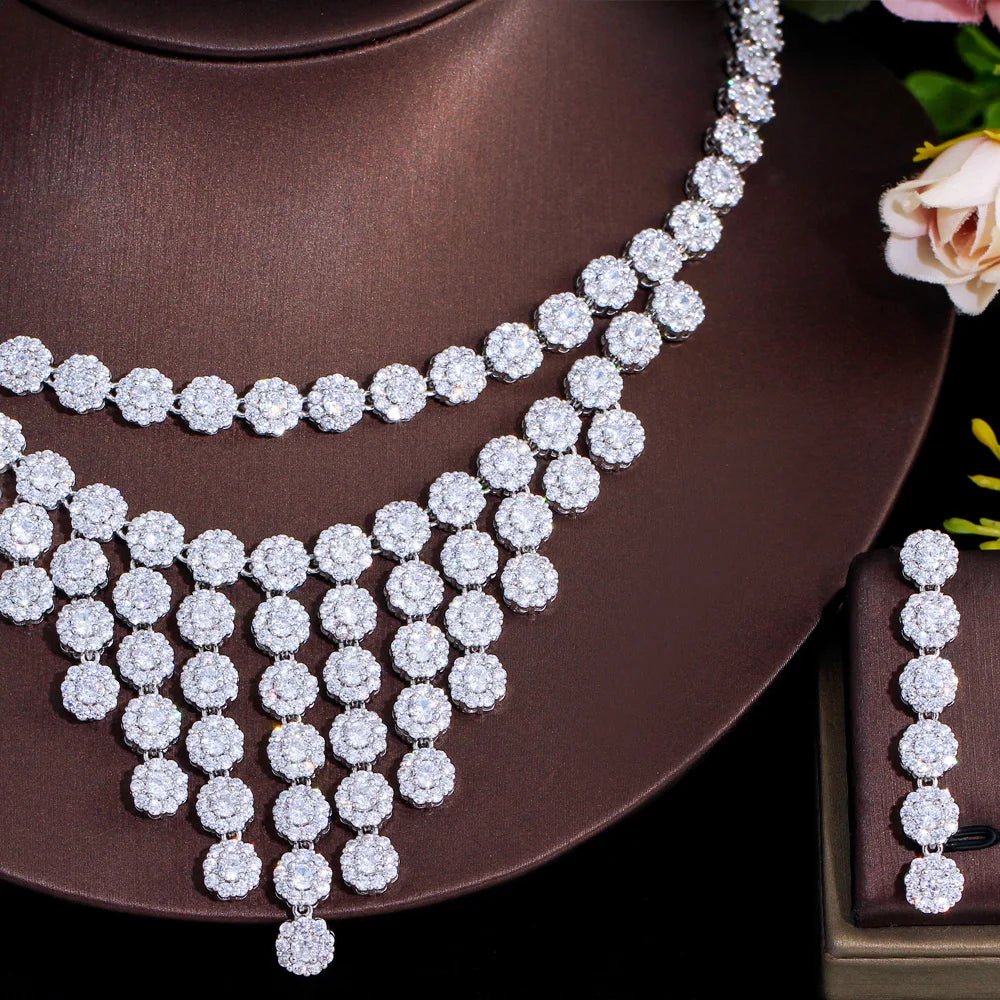 Jewellery Set2Pcs Round Dangle Bridal Jewelry Sets T727 - WS JewelleryJewellery Set