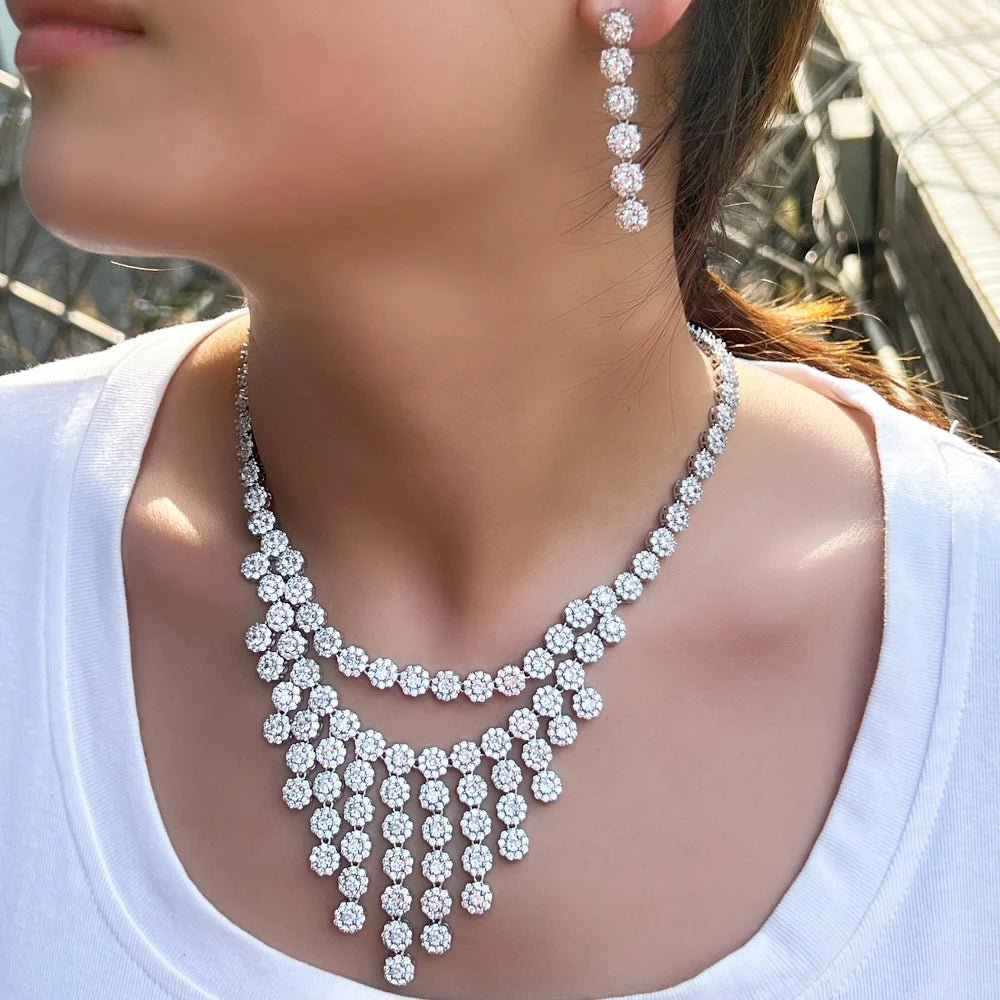 Jewellery Set2Pcs Round Dangle Bridal Jewelry Sets T727 - WS JewelleryJewellery Set