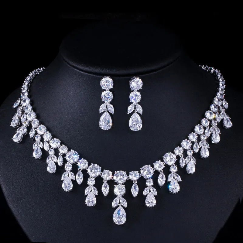 Jewellery Set2Pcs Luxury Navy Wedding Dangle Drop Bridal Jewelry Sets T341 - WS JewelleryBridal Jewelery SetElegant Jewelery SetJewelery Set