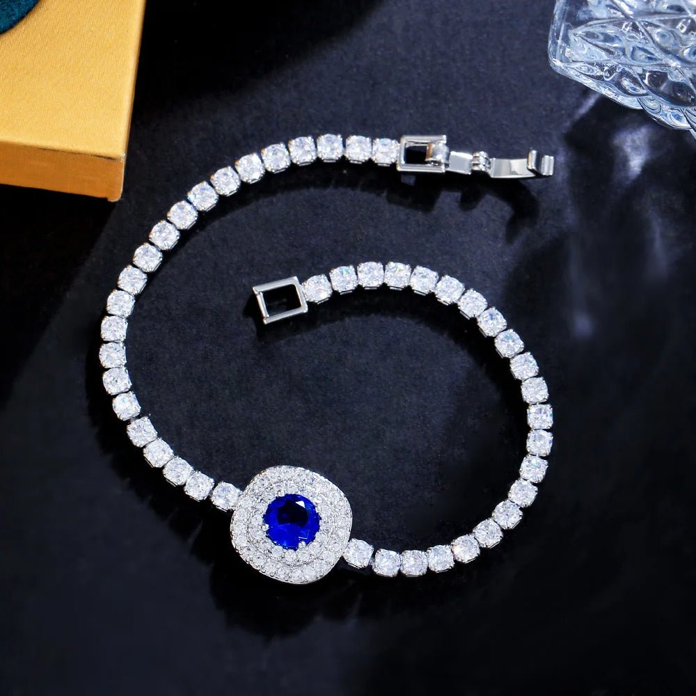 Jewellery Set4 Color Square Tennis Bracelets CB326 - WS JewelleryBraceletBridal BraceletTennis Bracelet