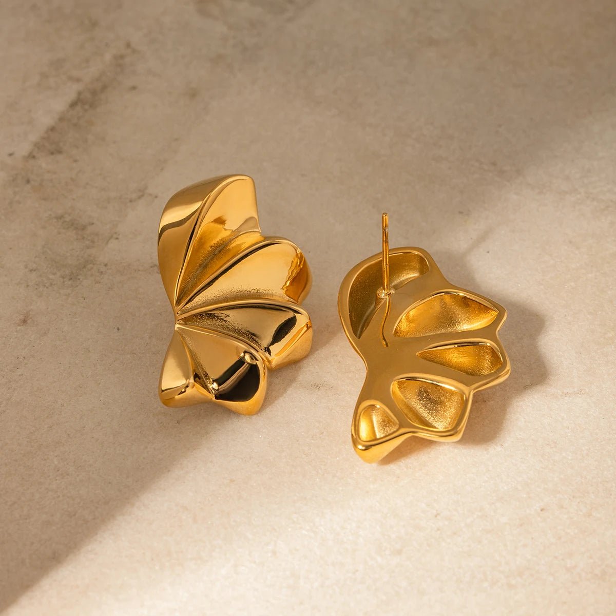 Bat Wings Stainless Steel Chunky Stud Earrings - WS JewelleryStainless Steel