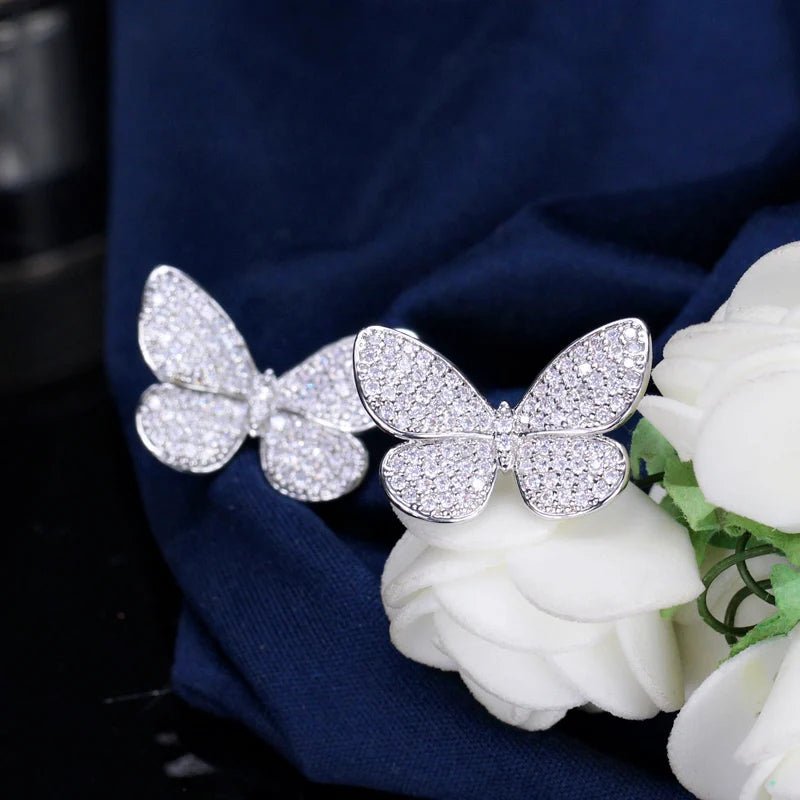 EarringsButterfly Shape Stud Earrings CZ163 - WS JewelleryBridal EarringButterfly EarringEarring