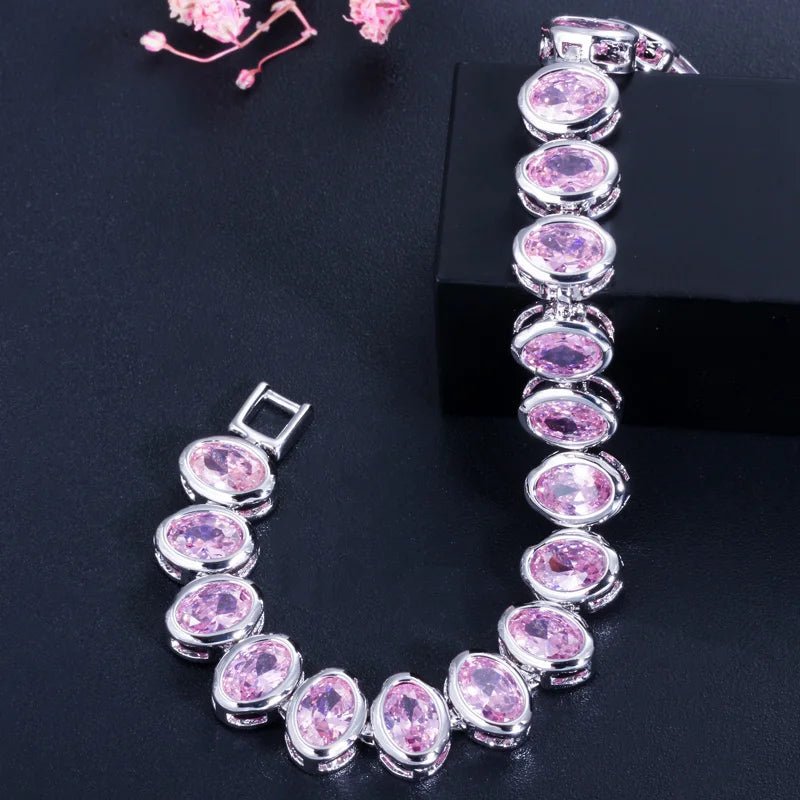 BraceletsClassic Oval Cut Round Bracelet CB181 - WS JewelleryBraceletBridal BraceletTennis Bracelet