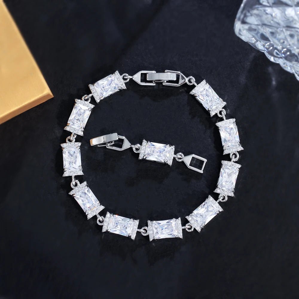 BraceletsColorful Rectangle Bracelets CB339 - WS JewelleryBraceletBridal BraceletTennis Bracelet